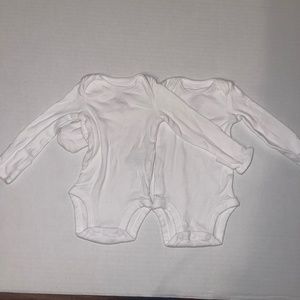 Carter’s - two pack newborn white onesies